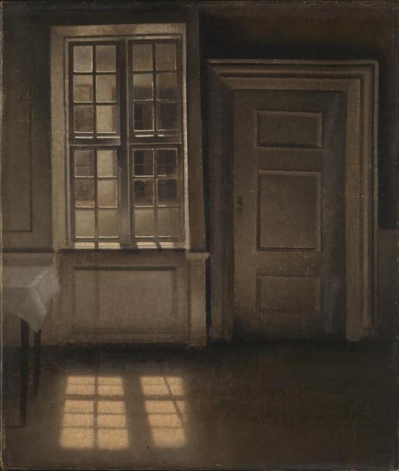 Interior, Sunlight on the Floor 1906 by Vilhelm Hammershoi 1864-1916